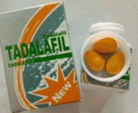 Malay Escort Service Tadalafil medication box and bottle with yellow pills KL Escort Girl